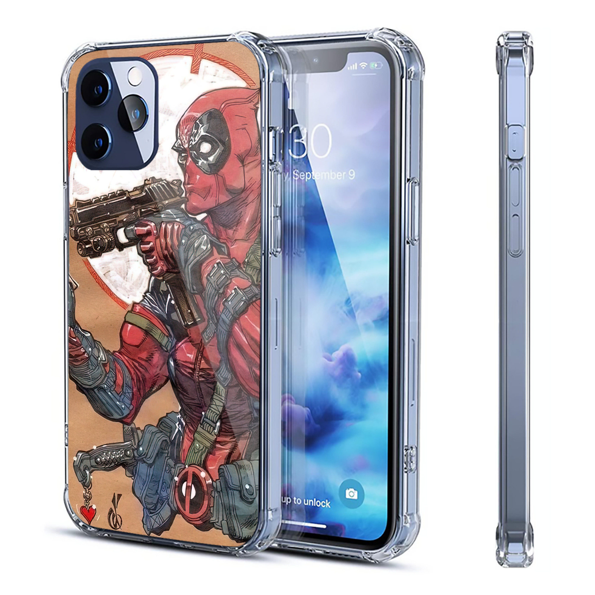 （画像用） Deadpool デッドプール 【iPhone 12シリーズ対応】透明スマホケース（クリアソフトケース）